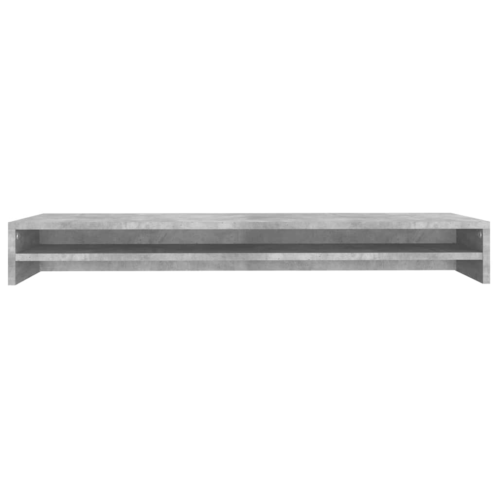 Monitor stand, concrete, 100x24x13 cm, processed wood
