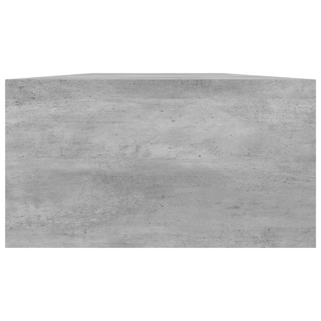 Monitor stand, concrete, 100x24x13 cm, processed wood