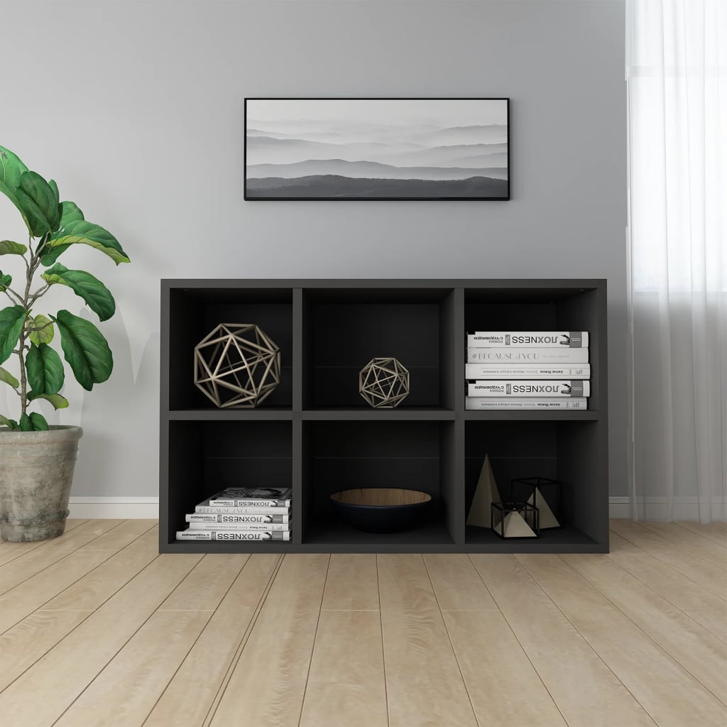 Knygų/šoninė spintelė, juoda, 66x30x98 cm, MDP