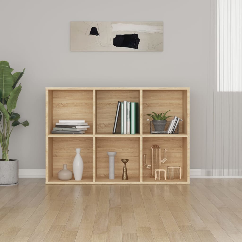 Grāmatu/sānu skapis, ozolkoka krāsā, 66x30x98 cm, MDF