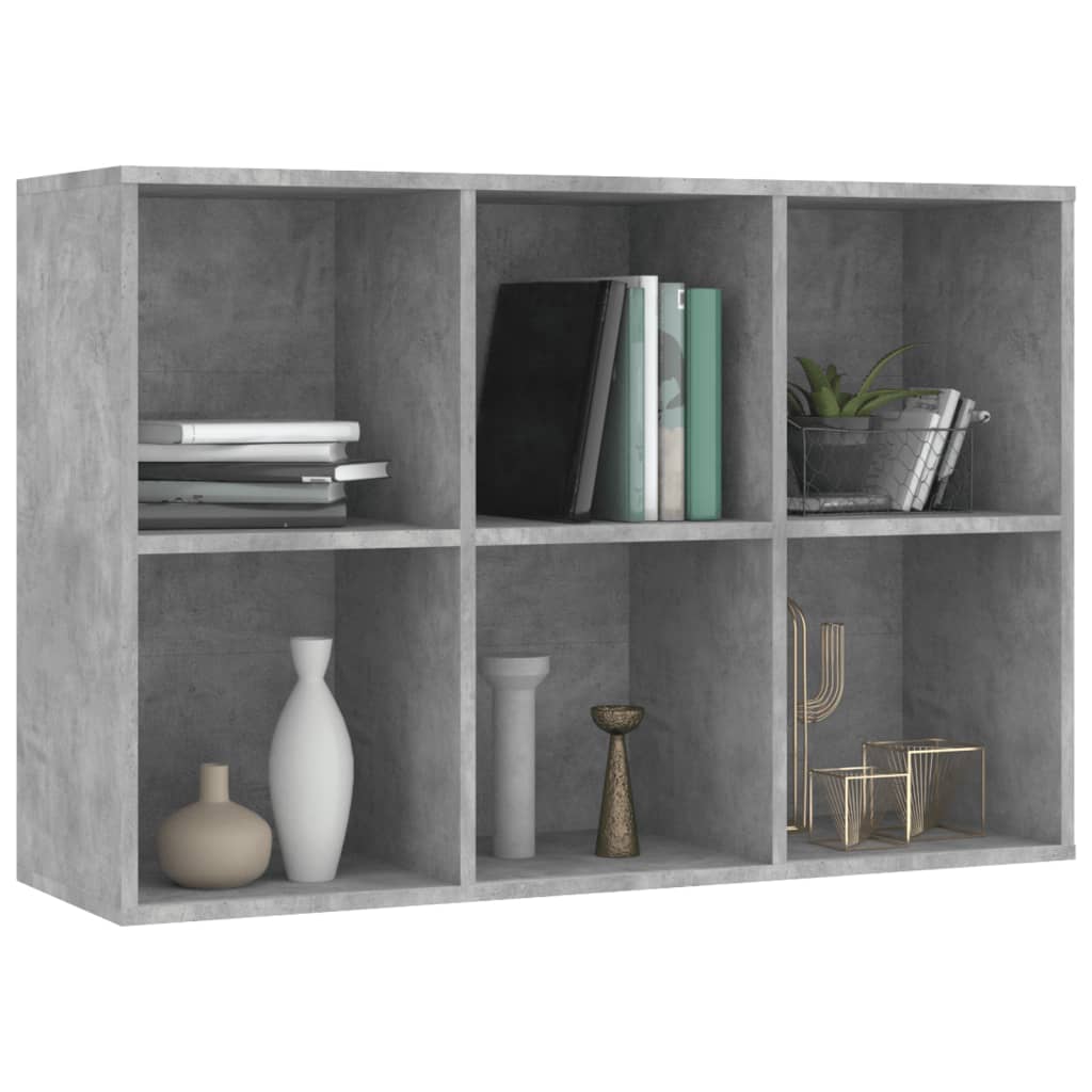 Book/side cabinet, concrete grey, 66x30x98 cm, chipboard