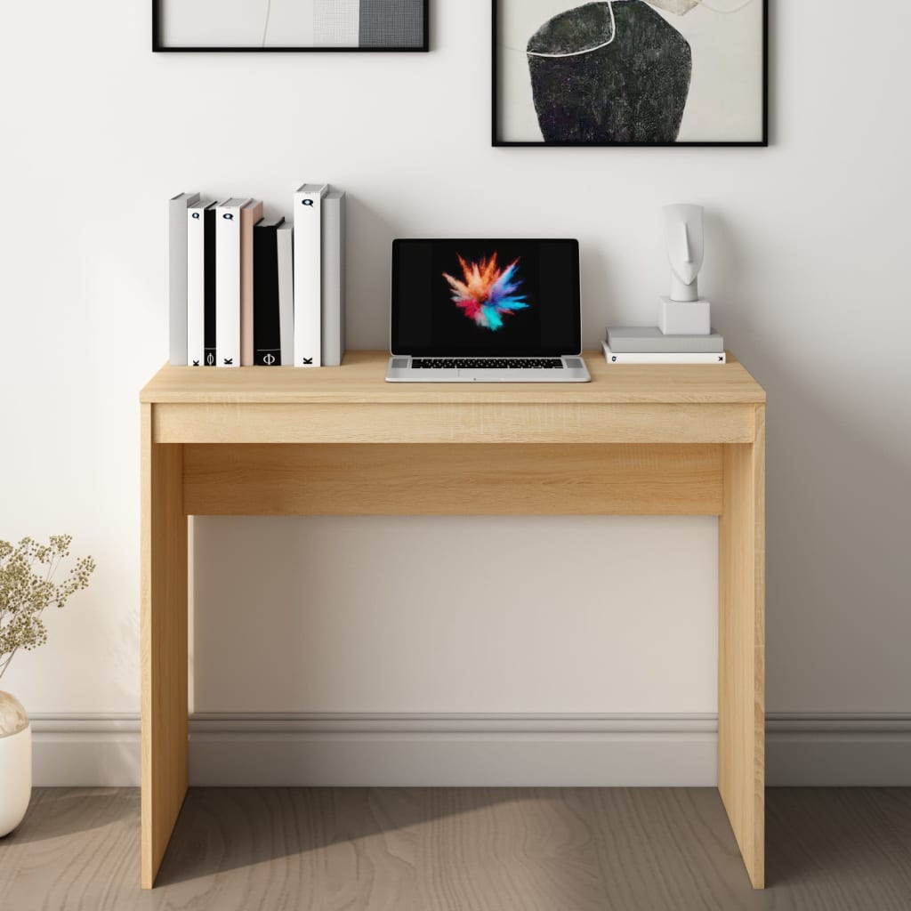 Desk, sonoma oak, 90x40x72cm, engineered wood