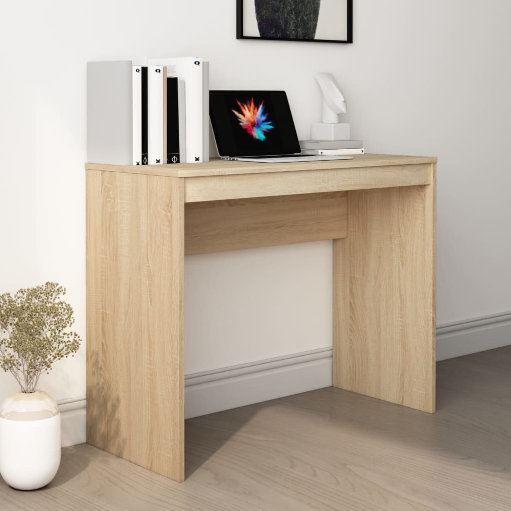 Desk, sonoma oak, 90x40x72cm, engineered wood