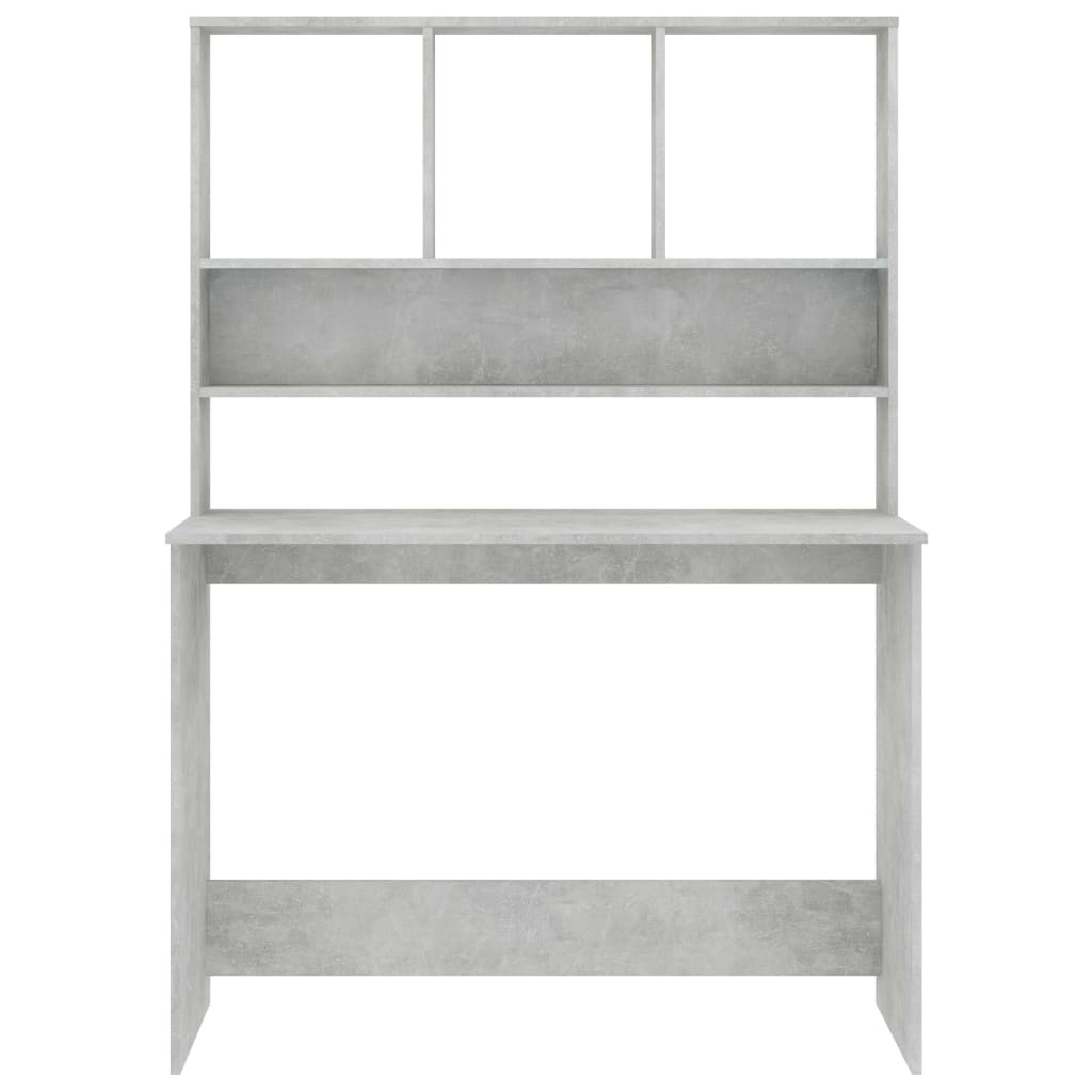 Table with shelves, concrete grey, 110x45x157cm, MFC