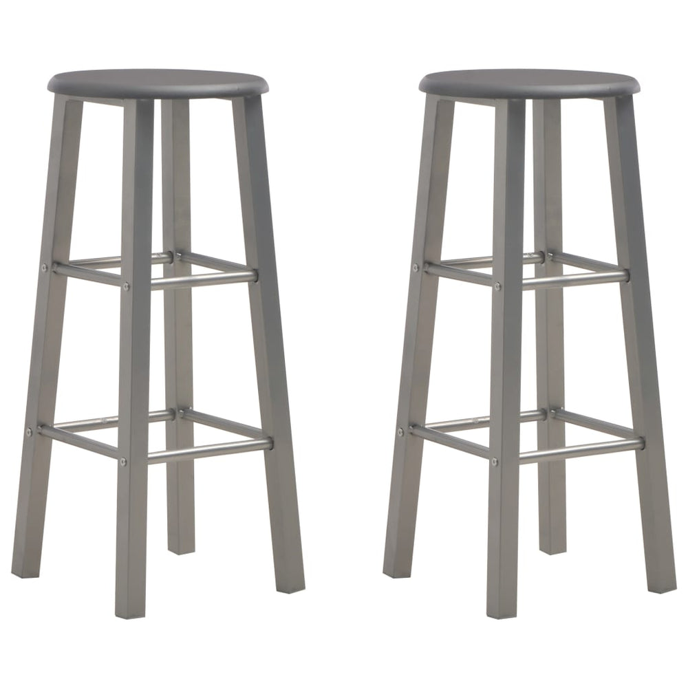 Bar stools, 2 pcs., anthracite, MDF