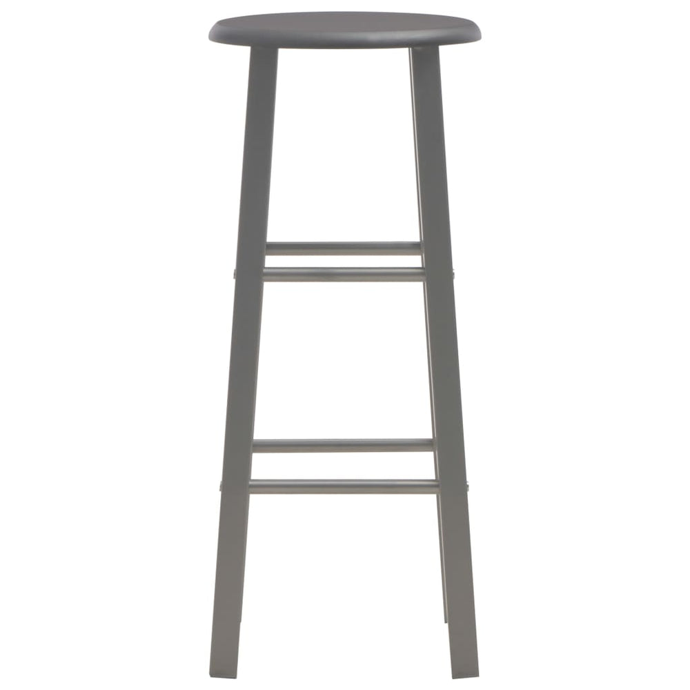 Bar stools, 2 pcs., anthracite, MDF