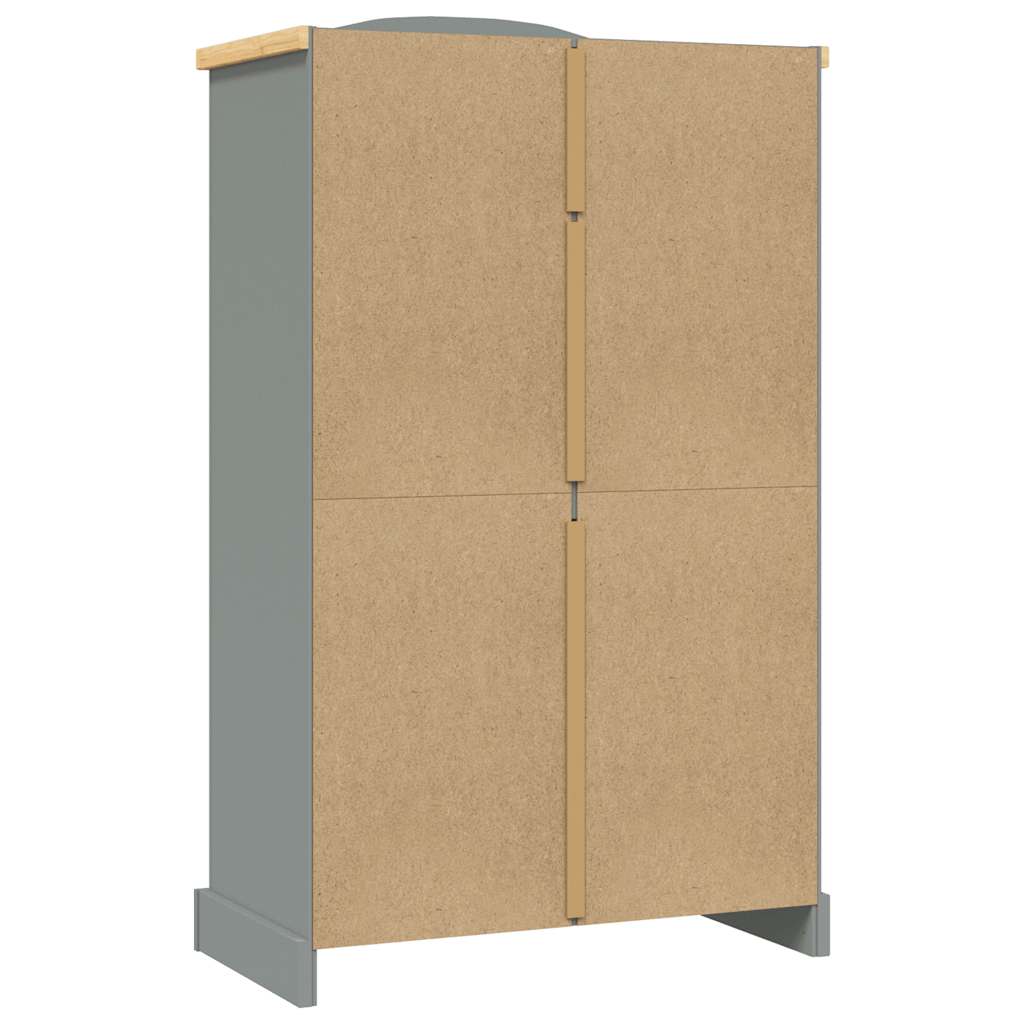 Wardrobe, grey, Mexican pine, Corona, 2-door