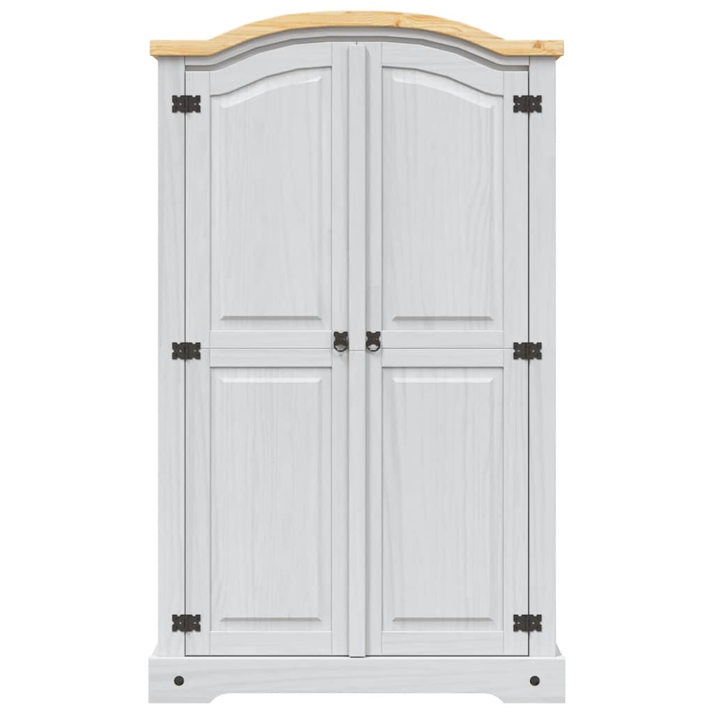 Wardrobe, white, Mexican pine, Corona, 2-door