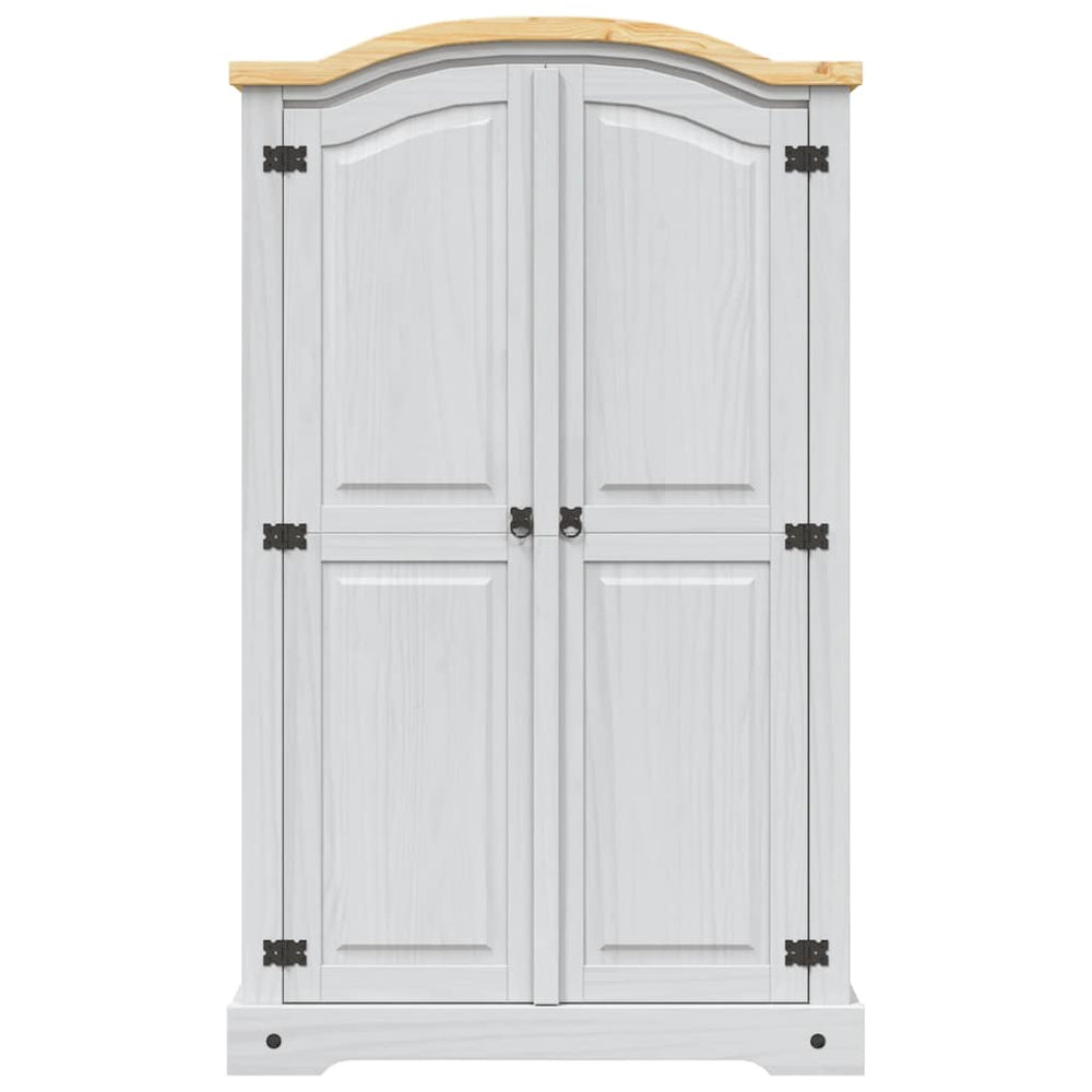 Wardrobe, white, Mexican pine, Corona, 2-door