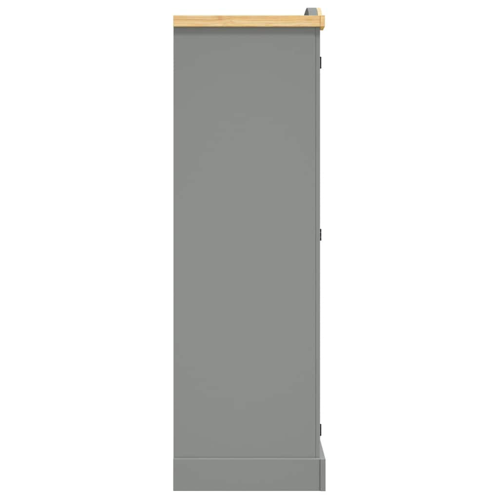 Wardrobe, grey, Mexican pine, Corona, 3-door