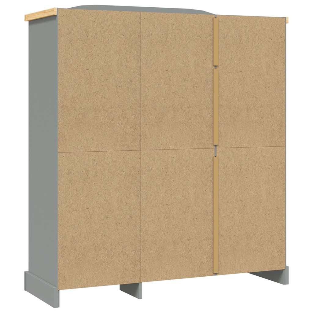 Wardrobe, grey, Mexican pine, Corona, 3-door