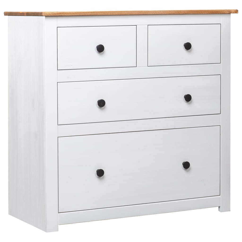 Sideboard Panama, white, 80x40x83cm, pine wood