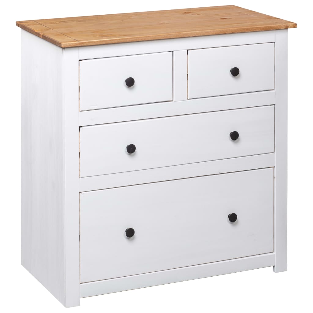 Sideboard Panama, white, 80x40x83cm, pine wood