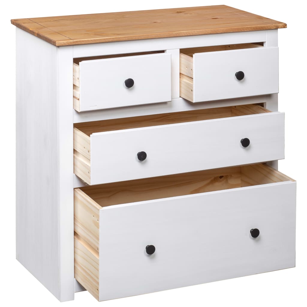 Sideboard Panama, white, 80x40x83cm, pine wood