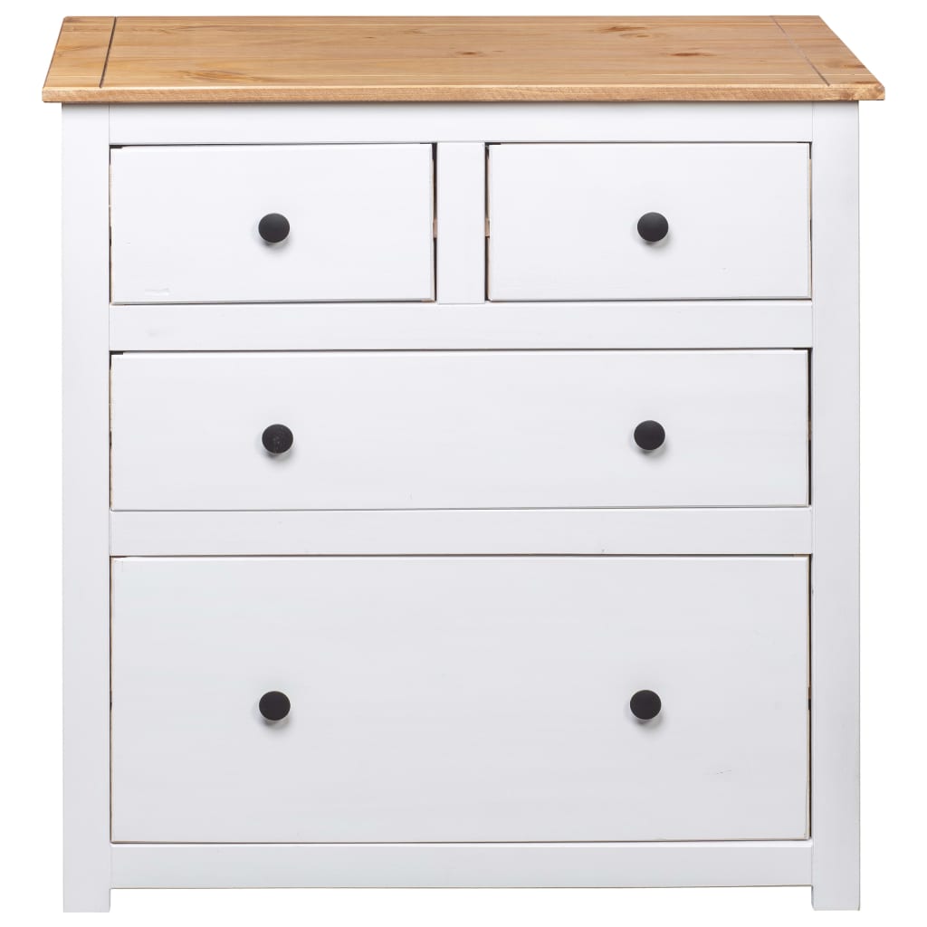 Sideboard Panama, white, 80x40x83cm, pine wood