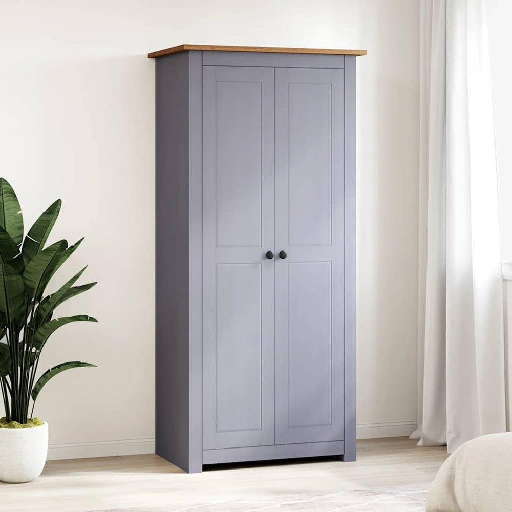 Wardrobe Panama, grey, 80x50x171.5 cm, solid pine.