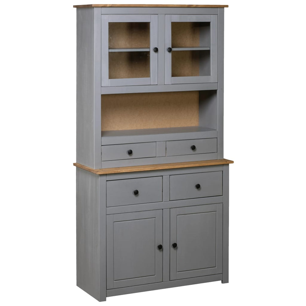 Komoda Panama, pilkos sp., 93x40.5x180 cm, pušies med. masyvas