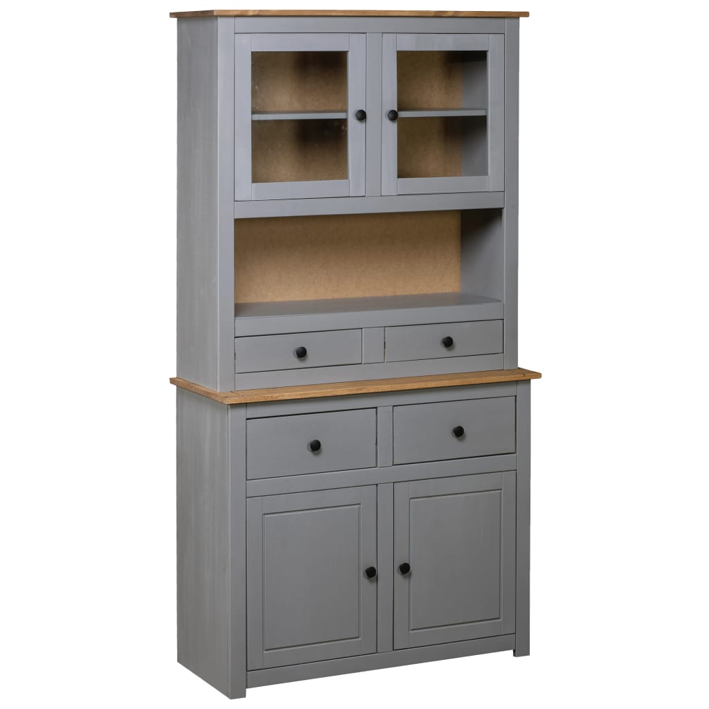 Komoda Panama, pilkos sp., 93x40.5x180 cm, pušies med. masyvas