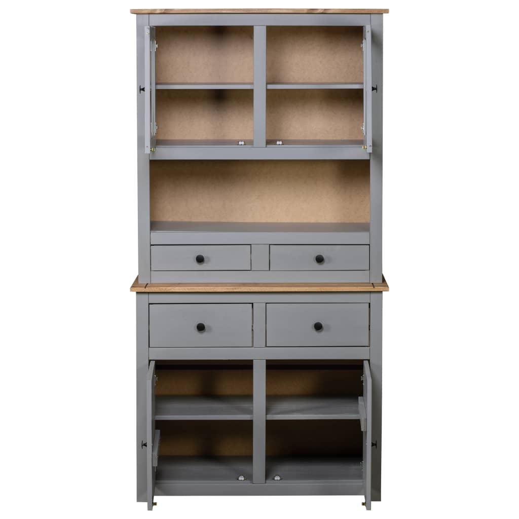 Komoda Panama, pilkos sp., 93x40.5x180 cm, pušies med. masyvas