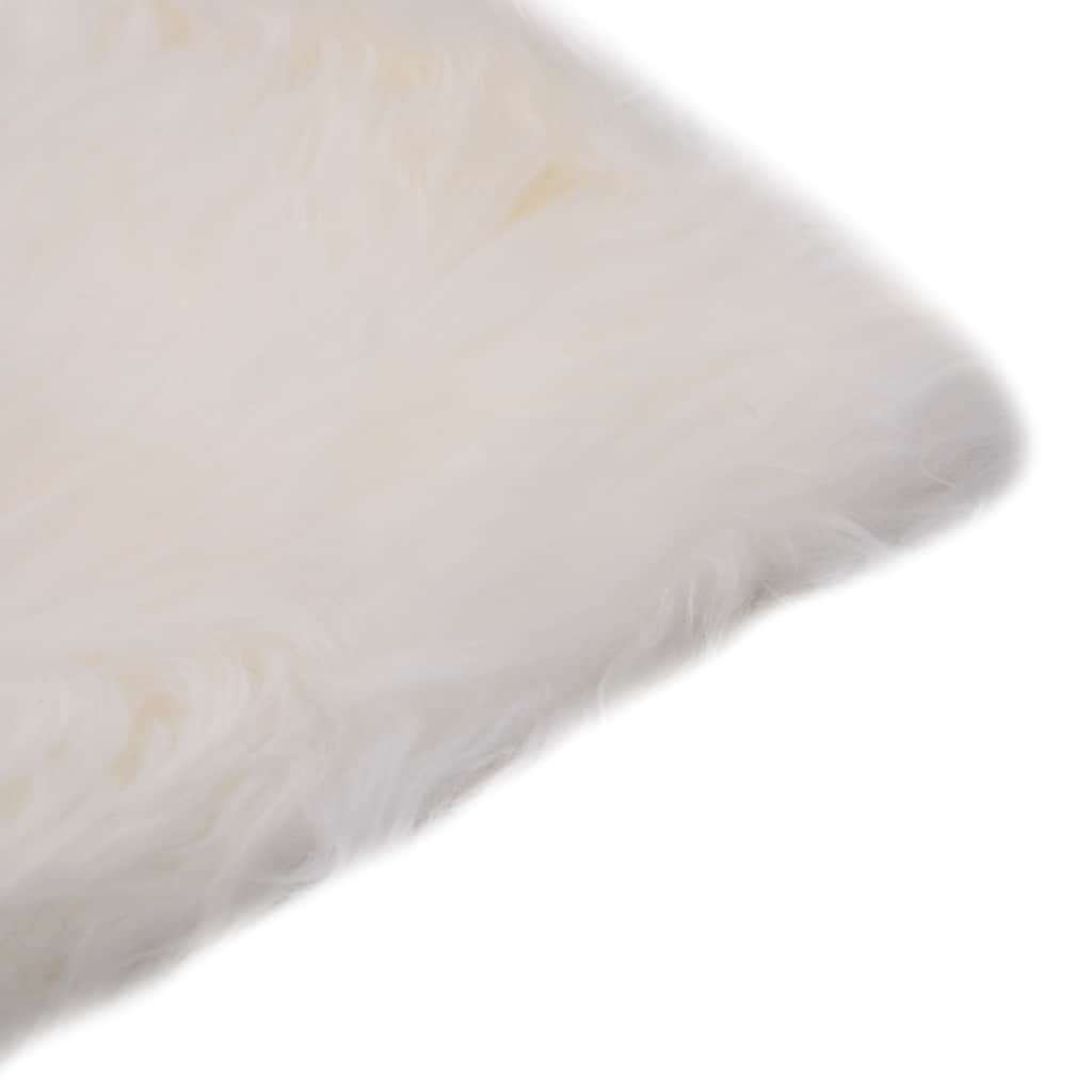 Chair pads, 2 pcs, white, 40x40cm, sheepskin