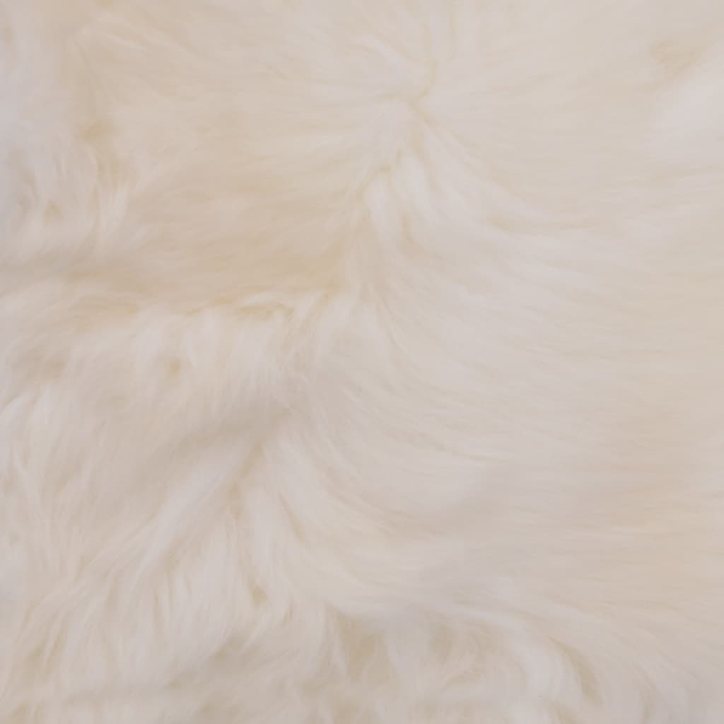 Chair pads, 2 pcs, white, 40x40cm, sheepskin
