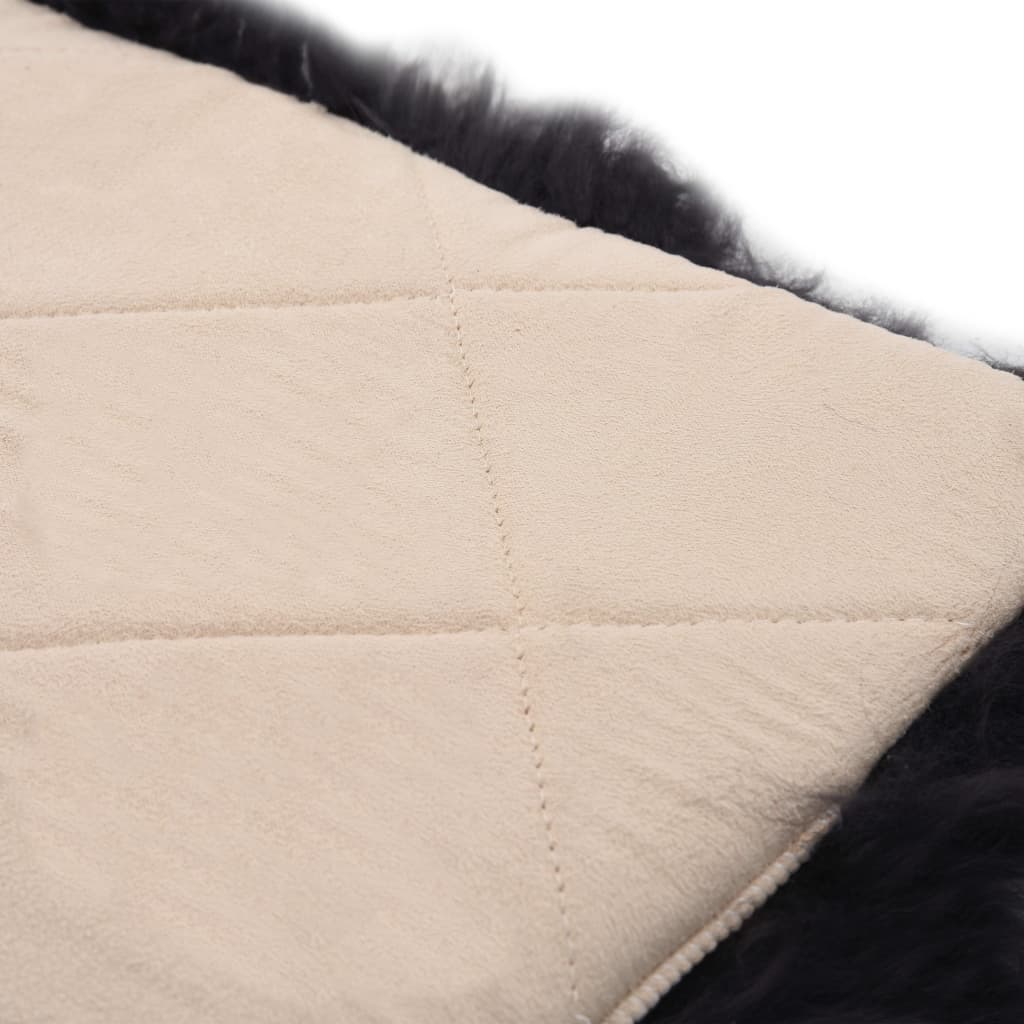 Chair cushions, 2 pcs, dark grey, 40x40cm, sheepskin
