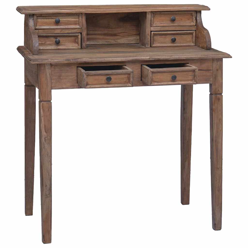 Rašomasis stalas su stalčiais, 90x50x101cm, raudonmedis