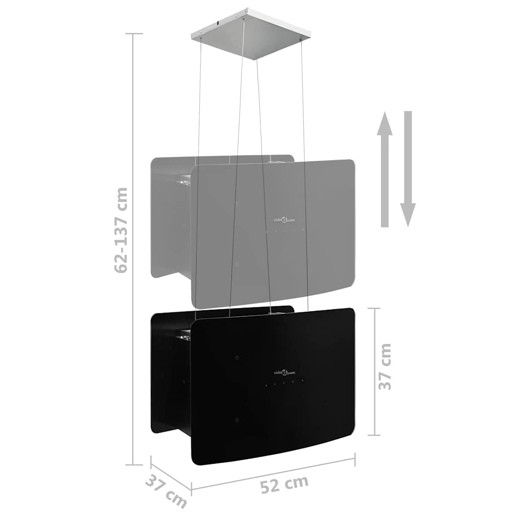 Canopy hood, tempered glass, touch-sensitive LCD