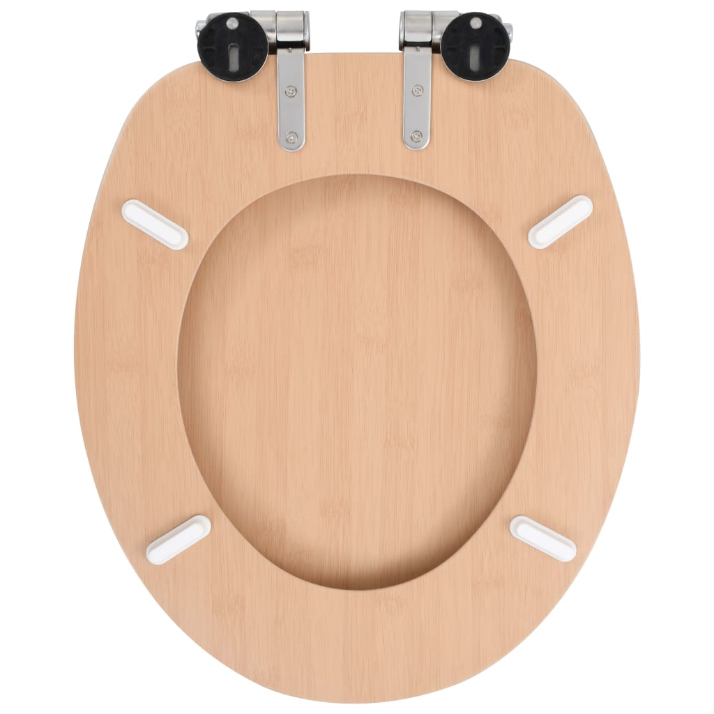 WC sēdpl. 2 gab. ar mīkstu aizv. vāku, MDF, bambusa raksts