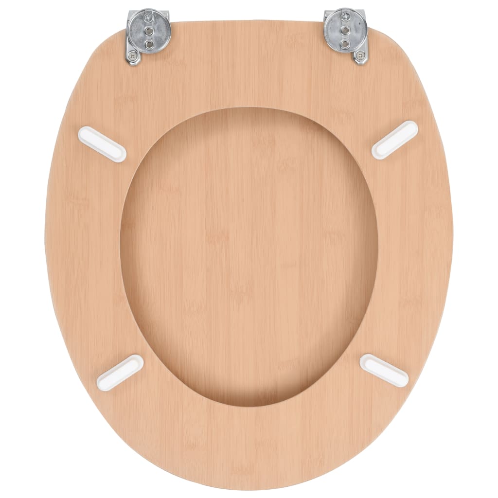 Tualeta poda ar vāku, 2 gab., MDF, bambusa dizains