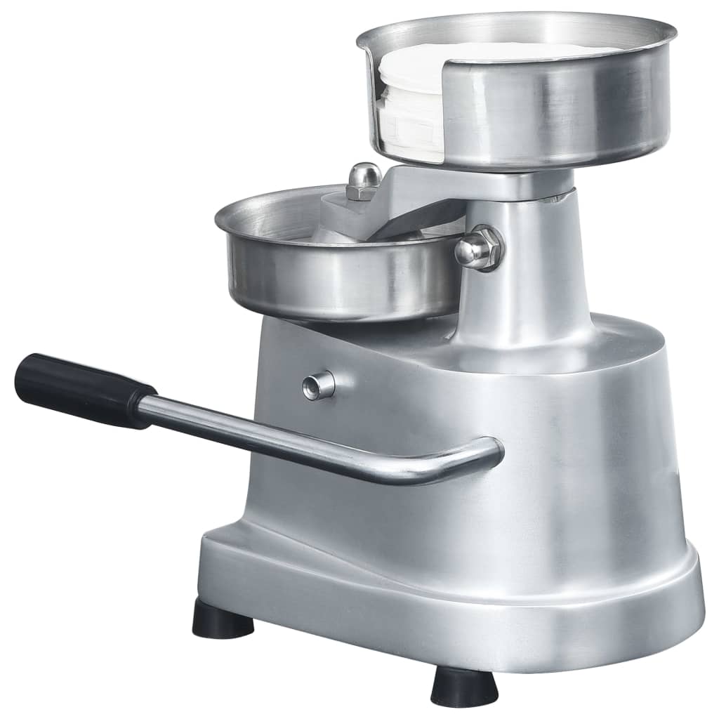 Burger press with 500 sheets, aluminum, 10cm