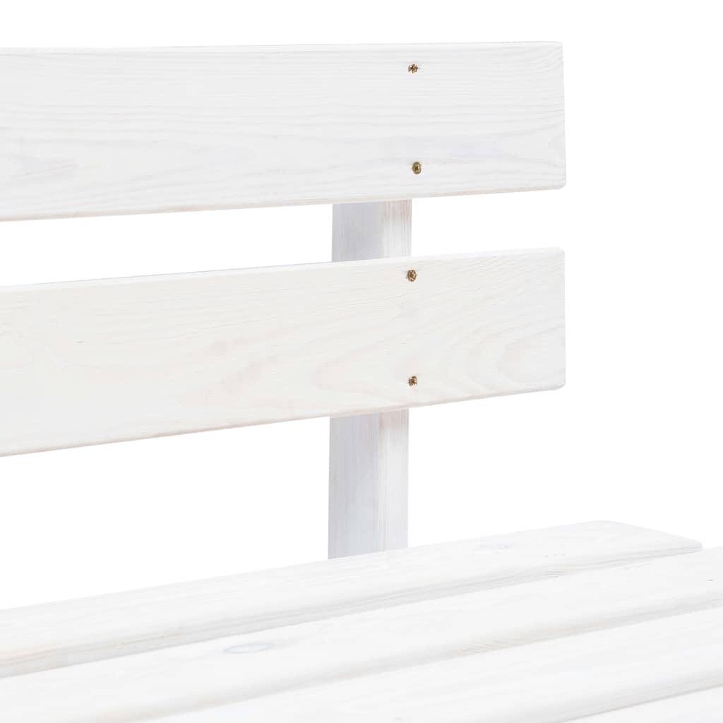 Garden bench from pallets, white, wood