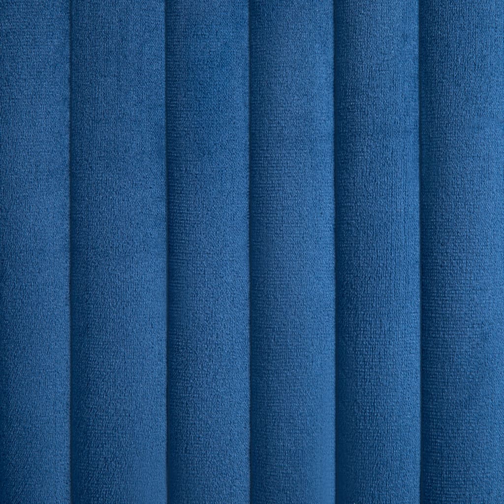 Dining chairs, 4 pcs., blue, velvet