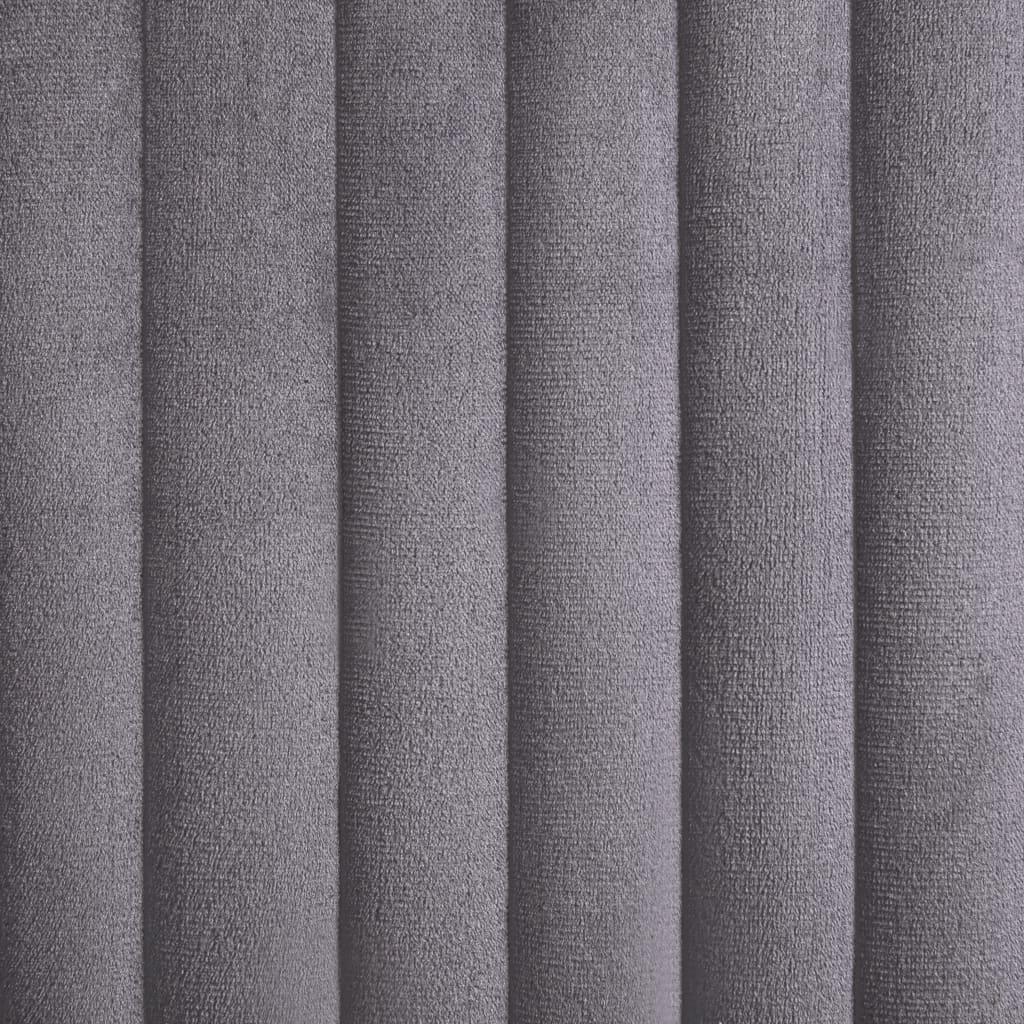 Dining chairs, 6 pcs., grey, velvet