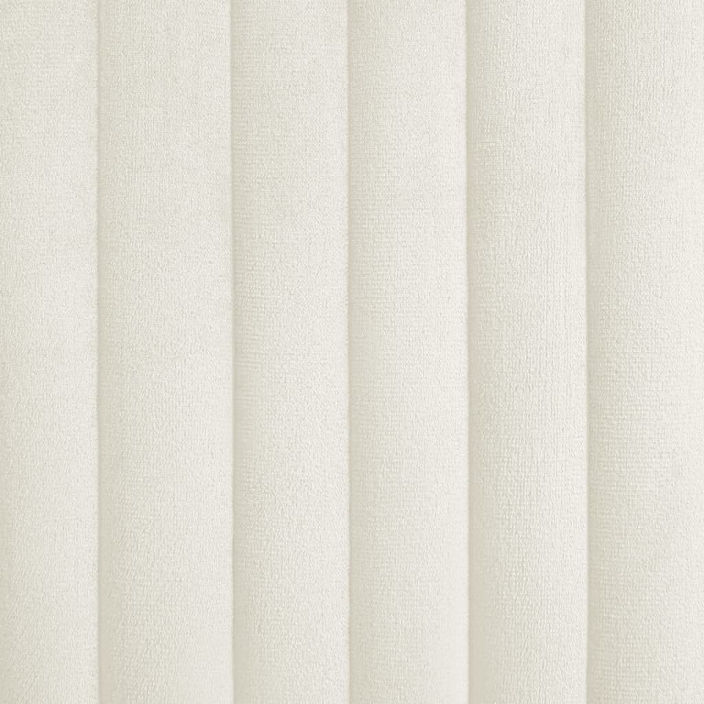 Dining chairs, 6 pcs, cream, velvet