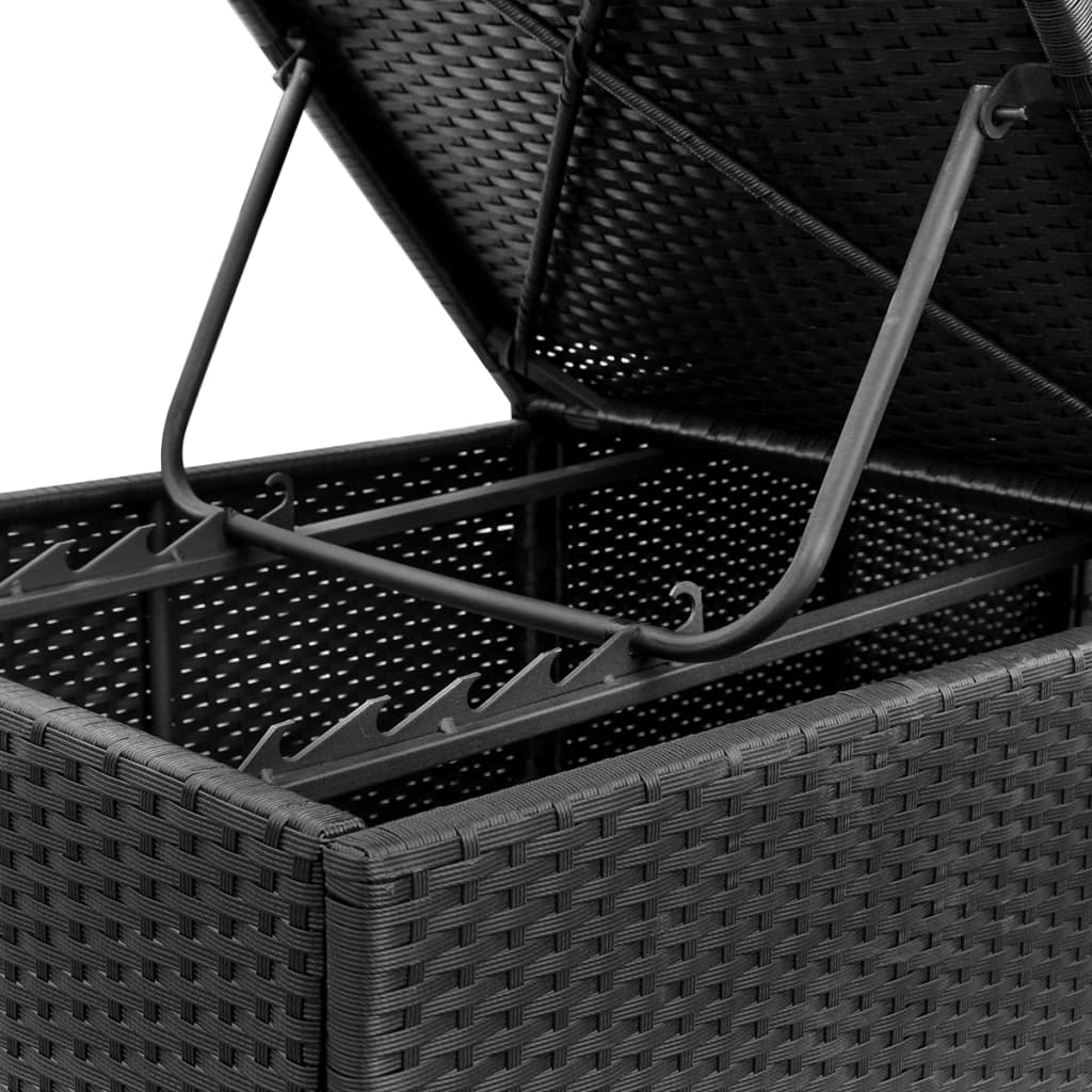 Saulės gultai su čiuž., 2 vnt., juodos sp., polirat. (2x44404)