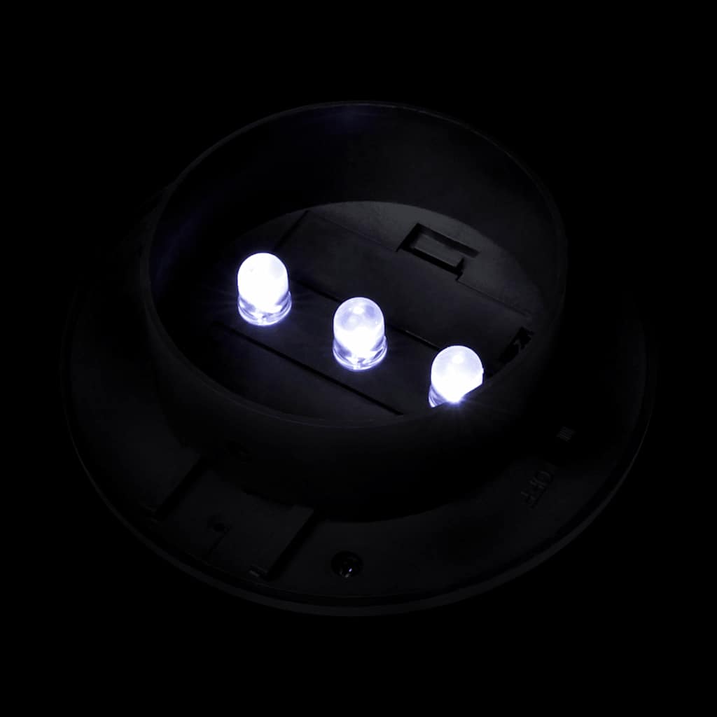 Ar saules enerģiju darbināmi LED āra gaismas, 12 gab., melni