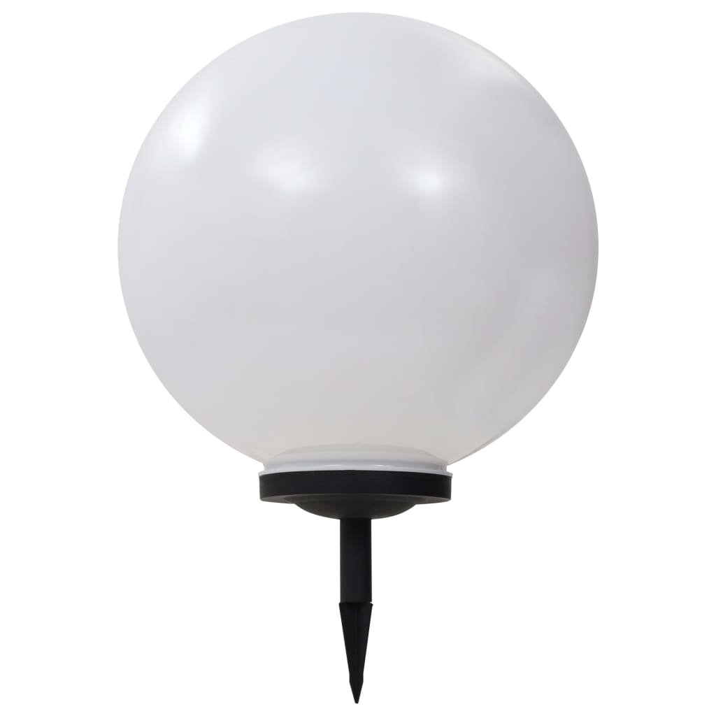 Saules enerģijas uzlādes LED āra gaismas, 2 gab., 50 cm, sfēriskas, daudzkrāsainas