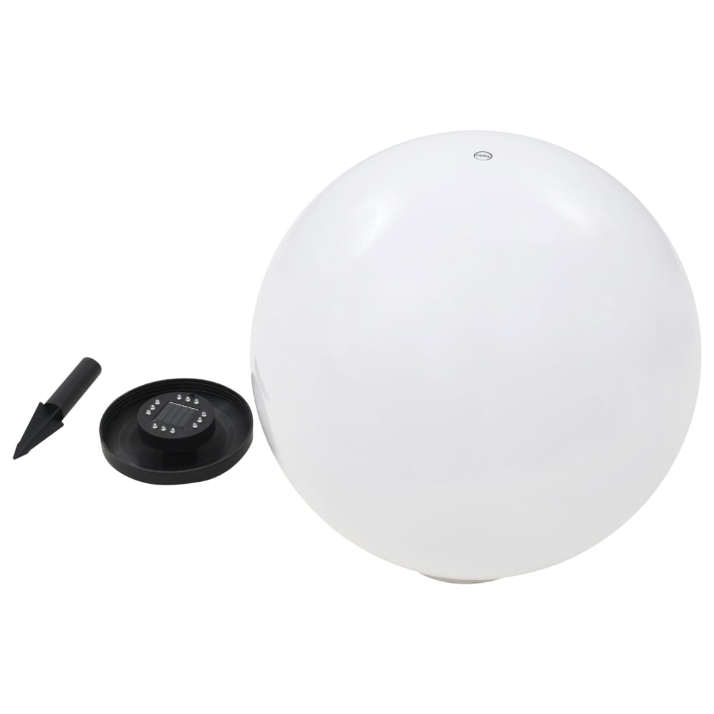 Saules enerģijas uzlādes LED āra gaismas, 2 gab., 50 cm, sfēriskas, daudzkrāsainas
