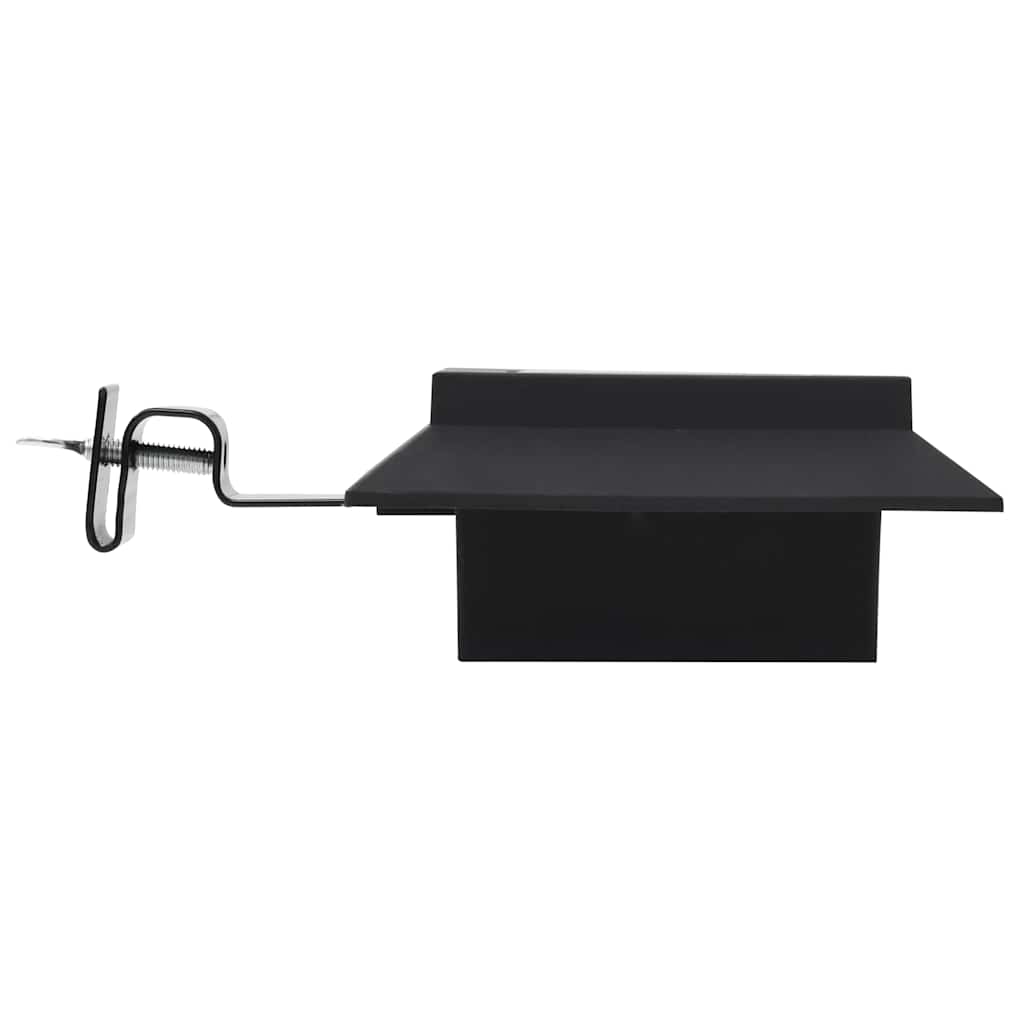 Solar. en. rec. LED outdoor light, 12pcs, black, 12cm, square.