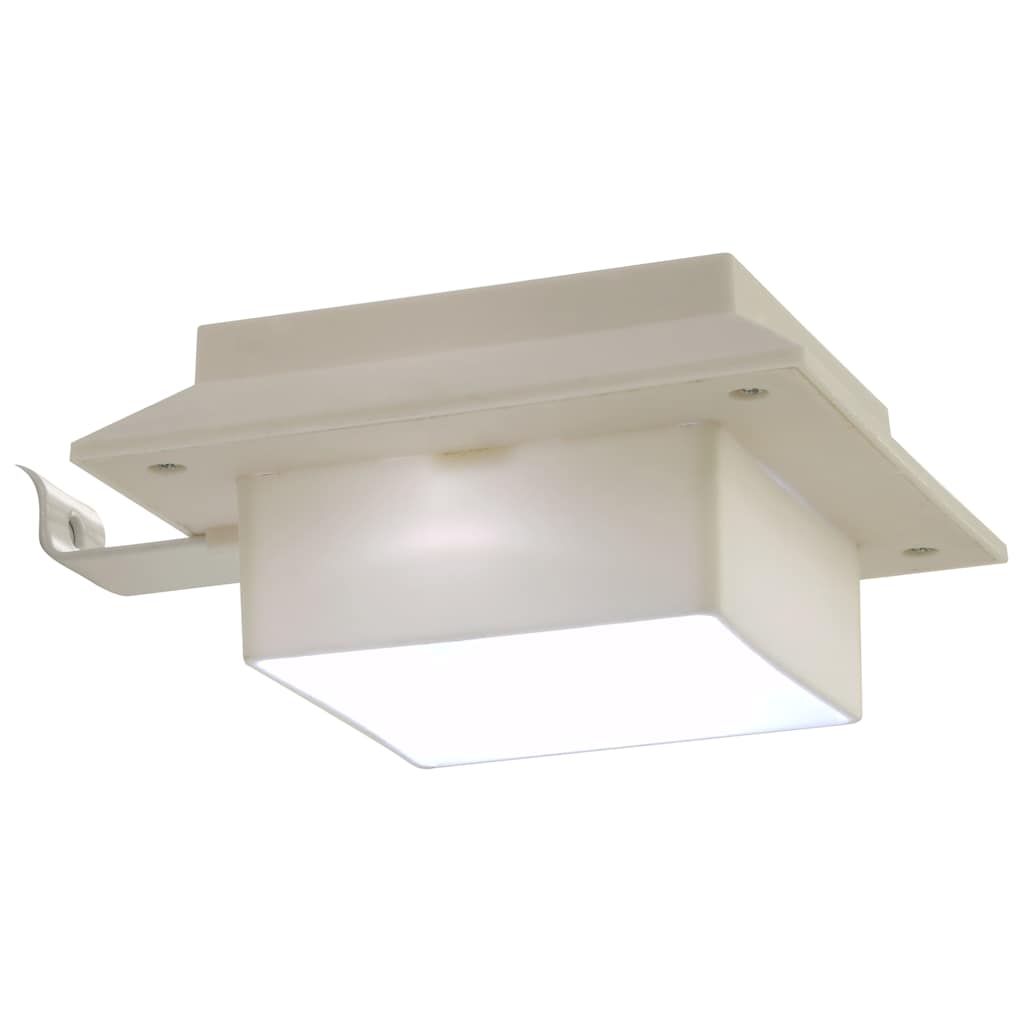 Saules en. iekr. LED āra apgaismojums, 12 gab., balta kr., 12cm, kvadr.