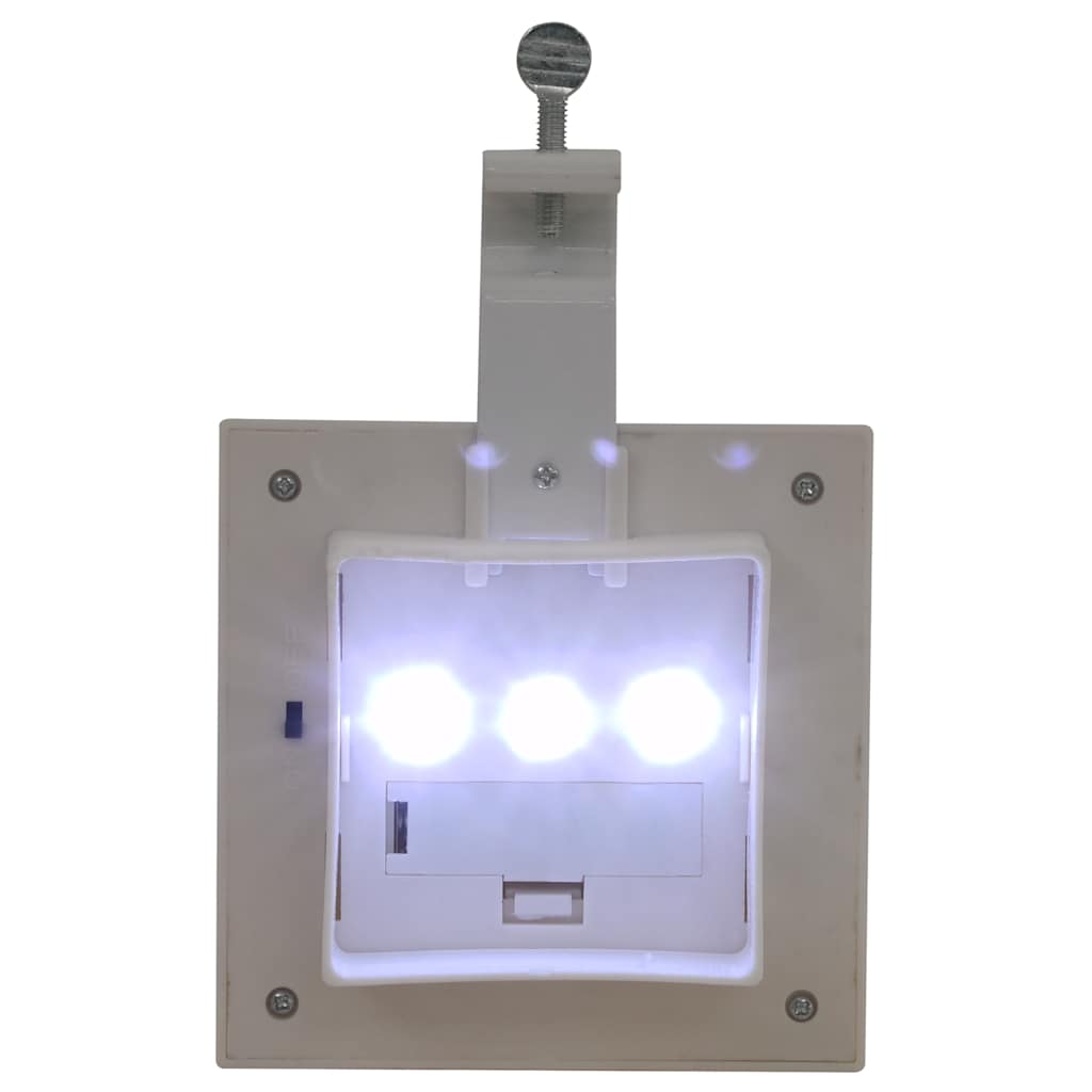Saules en. iekr. LED āra apgaismojums, 12 gab., balta kr., 12cm, kvadr.