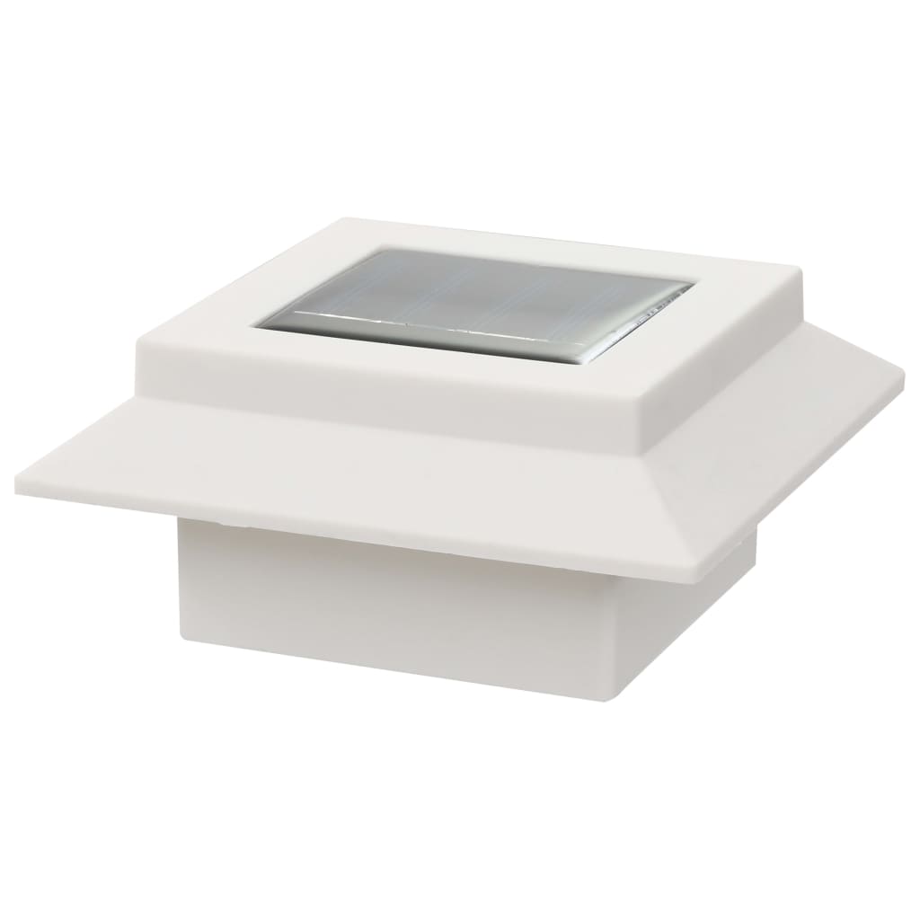 Saul. en. įkr. LED lauko švies., 12vnt., balt. sp., 12cm, kvad.