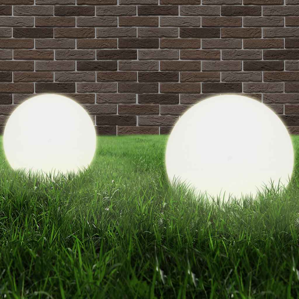LED lamps, sphere-shaped, 4 pcs., spherical, 40cm, PMMA