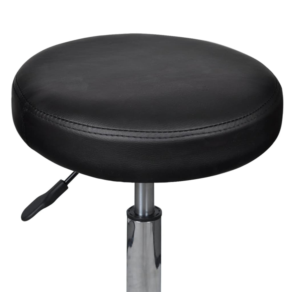 Office stools, 2 pcs., black, 35.5x84 cm, artificial leather