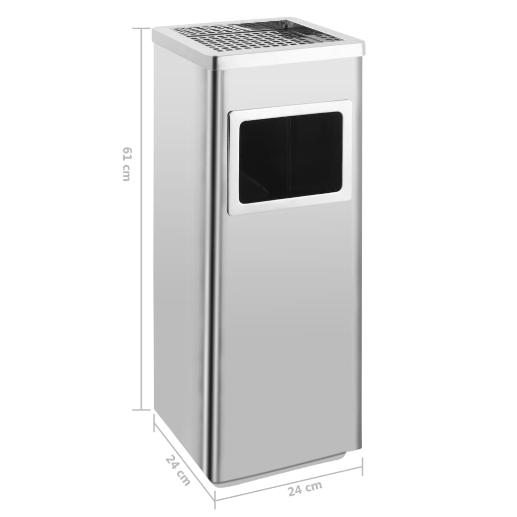 Miskaste-pelnu trauks, nerūsējošais tērauds, 36l