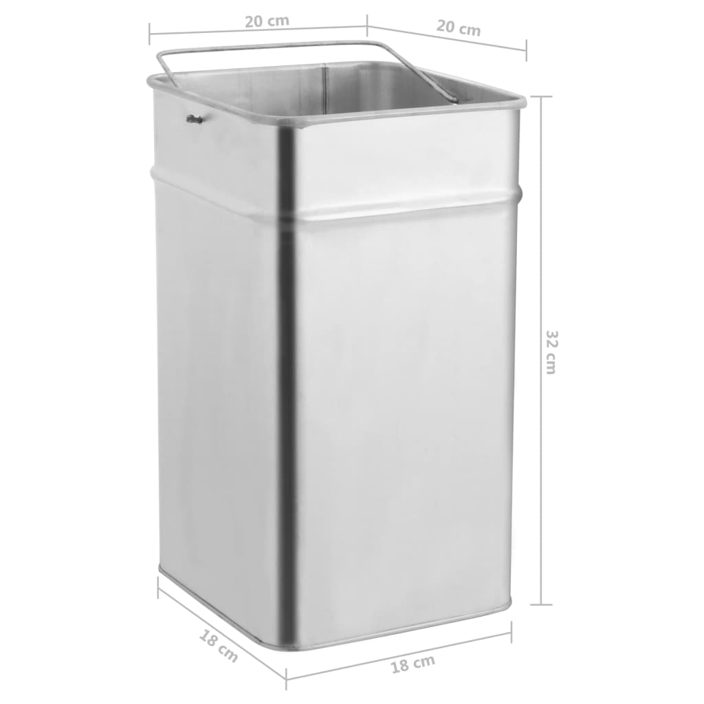 Miskaste-pelnu trauks, nerūsējošais tērauds, 36l