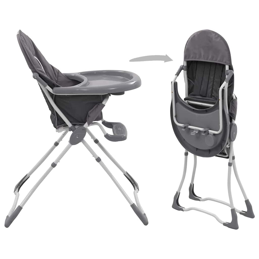 High chair, grey and white