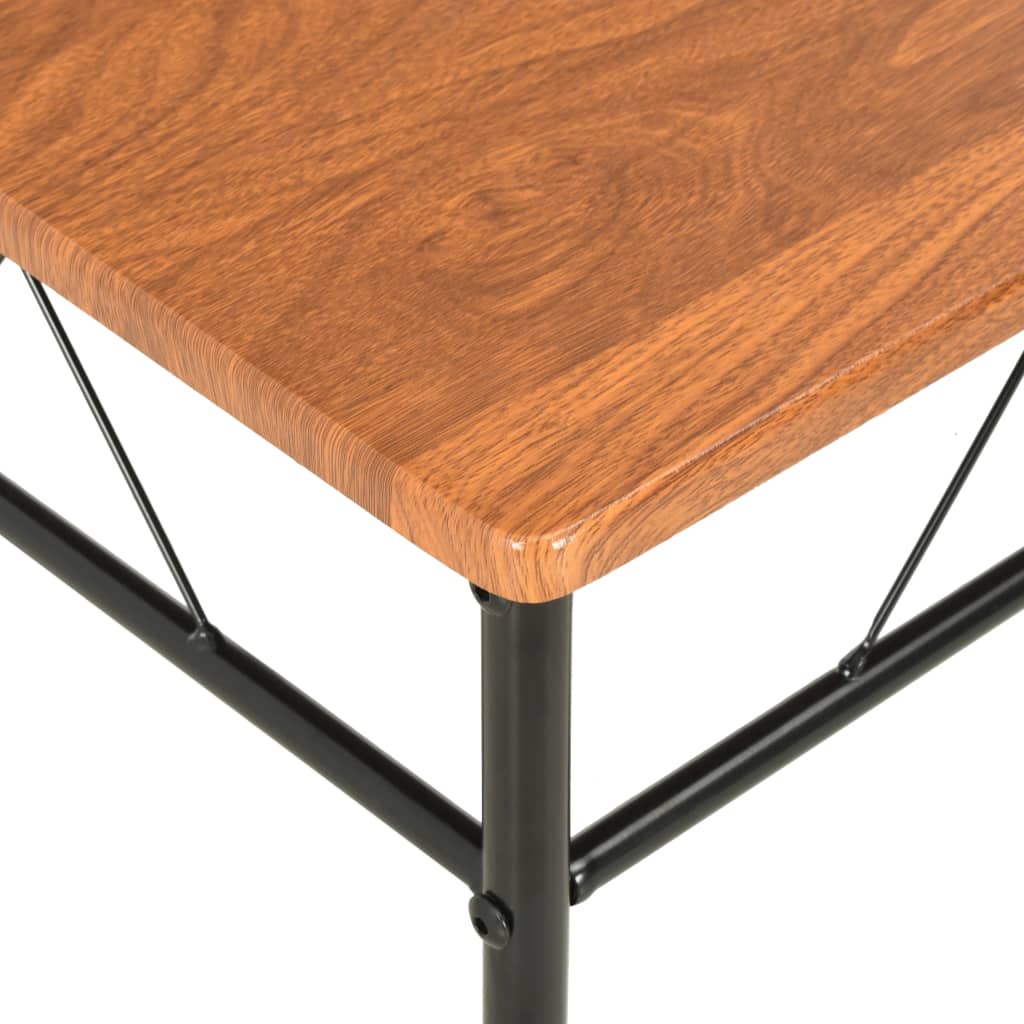 Dining chairs, 6 pcs, brown, MDF