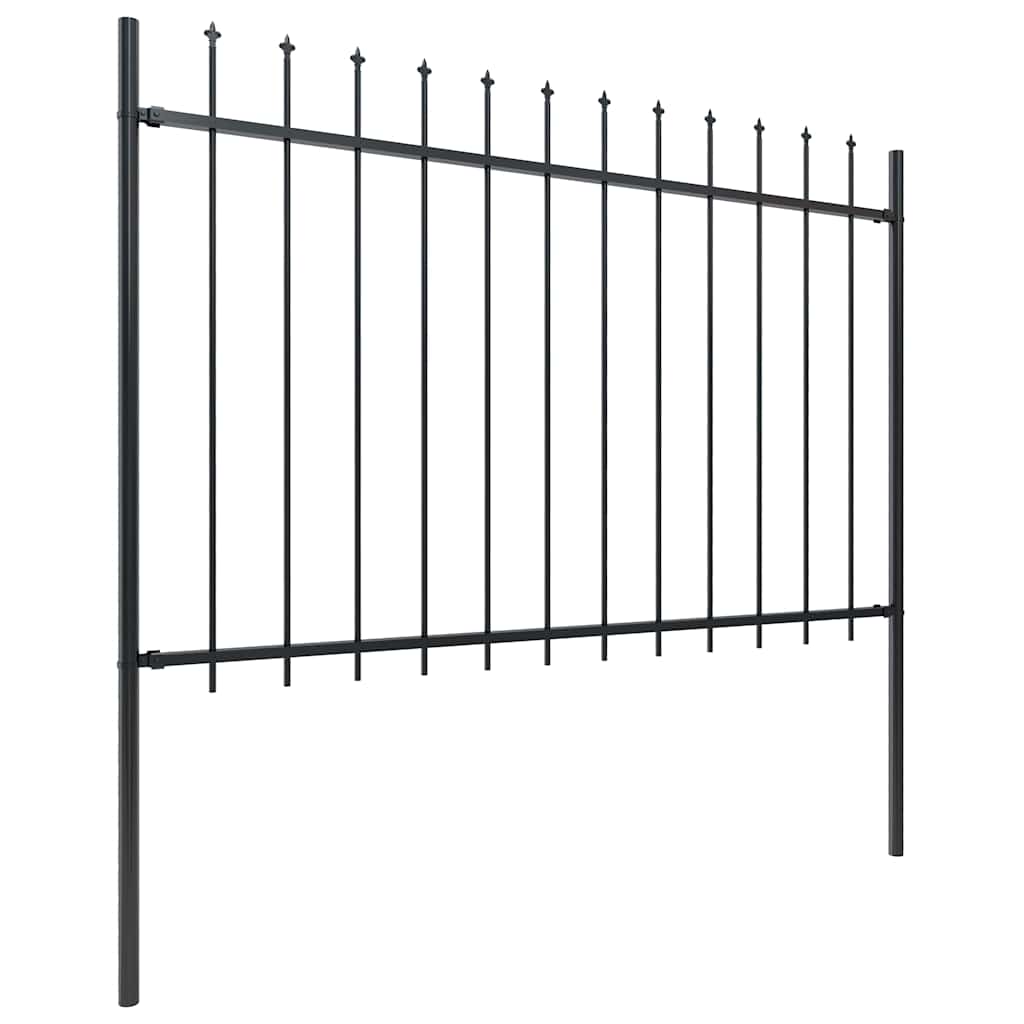 Sodo tvora su iešmeliais, plienas, 714,5x120 cm, juoda